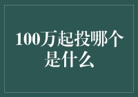 100万起投背后的投资逻辑：探寻财富增值的奥秘