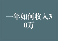 如何通过提高收入实现年入30万：专业规划与策略