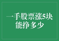 买一手股票涨了5块？恭喜你，你多赚了5元！