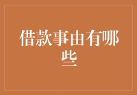 多元化的借款事由：理解借款背后的多样需求与动机