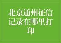 北京通州征信记录打印指南：从征信小白到信用大神的修炼之路