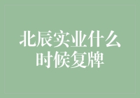 北辰实业复牌时间预测：股票市场波动与企业决策的复杂交织