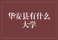 华安县的大学：探索文化底蕴深厚的求学圣地