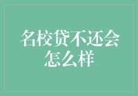 名校贷不还会怎么样？你猜我会不会变成学术界的托底贷款专家？