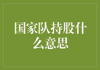 国家队的神秘持股——你知道背后的故事吗？