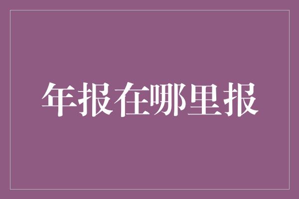 年报在哪里报