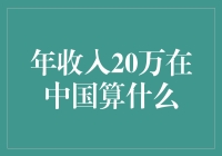 年收入20万在中国？哦豁，你可是隐藏在都市丛林里的神秘富豪！