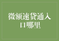 微额速贷通入口在哪里：便捷高效的小额贷款服务指南