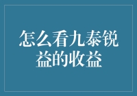 九泰锐益的收益表现分析：机遇还是挑战？