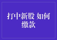 打中新股之后 如何高效缴款