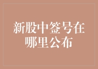 新股中签号在哪里公布：多层次的信息披露机制解析