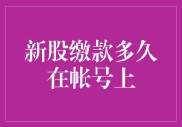 股市新手的苦恼：新股缴款到底得多久到账？