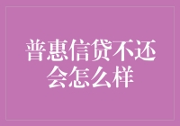 普惠信贷不还会怎么样：风险与后果