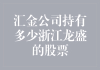 汇金公司持有浙江龙盛的股票？让我为您揭秘背后的龙腾虎跃