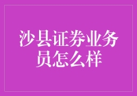 沙县证券业务员怎么样？揭秘其背后的秘密！