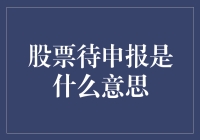 股票待申报：一场与数字的浪漫约会