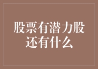 股票有潜力股还有什么？告诉你，股票里也有潜力股以外的隐藏宝！