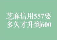 芝麻信用分数提升攻略：从557分到600分需要多少时间？