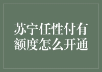 苏宁任性付有额度如何便捷开通？全面解析