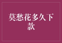 新手的疑惑：莫愁花多久能下款？