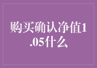 购买确认净值1.05什么