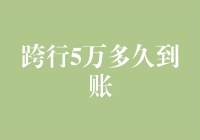 如果你给一个程序员转账，跨行5万多久到账？