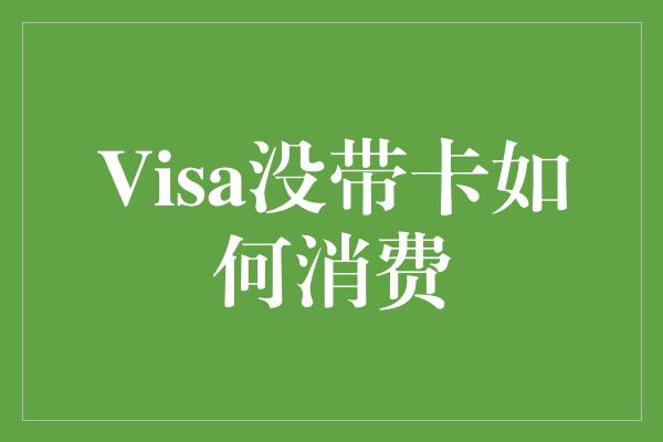 Visa没带卡如何消费